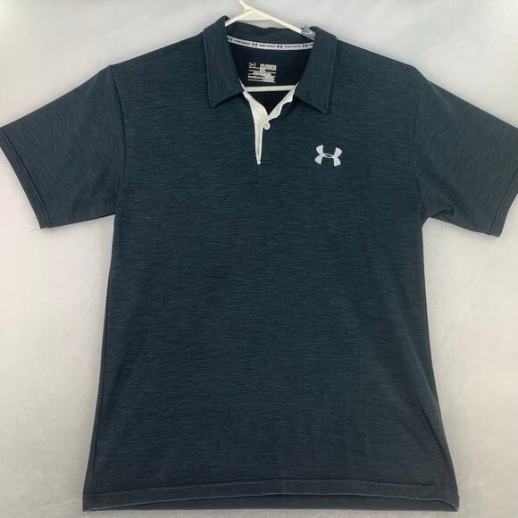 Under Armour Men's HeatGear Black Performance Golf Polo Shirt Tag 3XL - Picture 1 of 14
